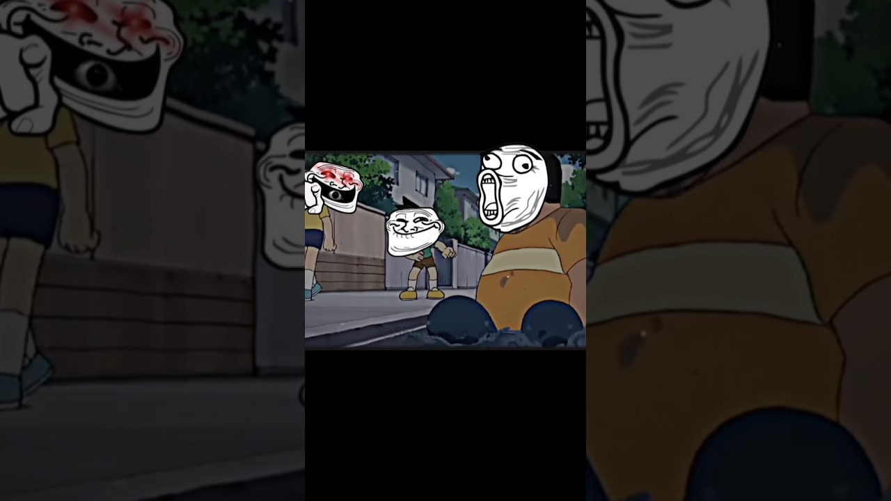 Troll face meme 🍷☠️🔥 #doraemon #trollface #animeedit #status #memes #viralshort #trending