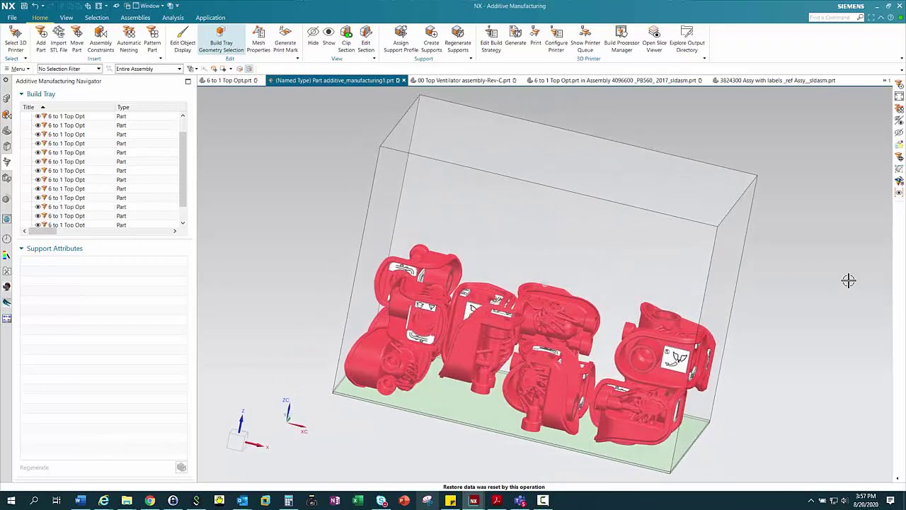 Creating an additive manufacturing build tray