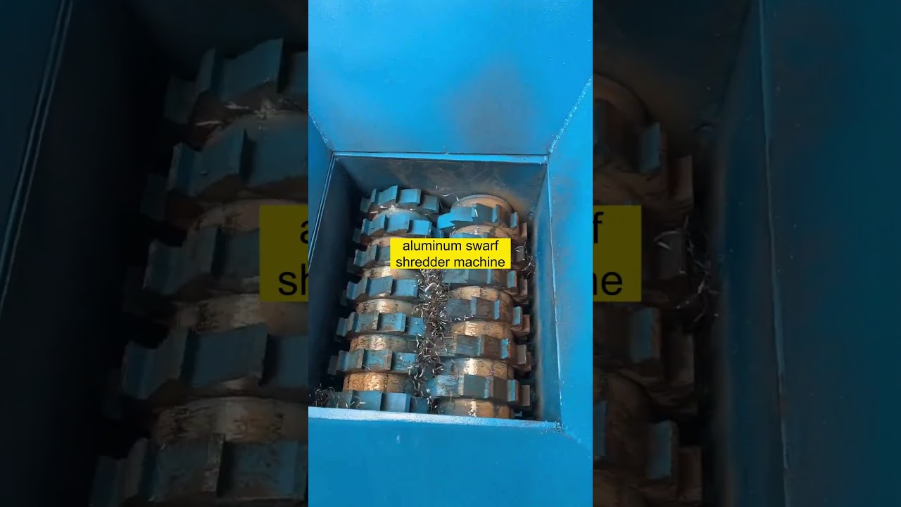 #shredder #aluminumswarf  #aluminum #shreddermachine #metal #twinshaftshreddermachine #amazing