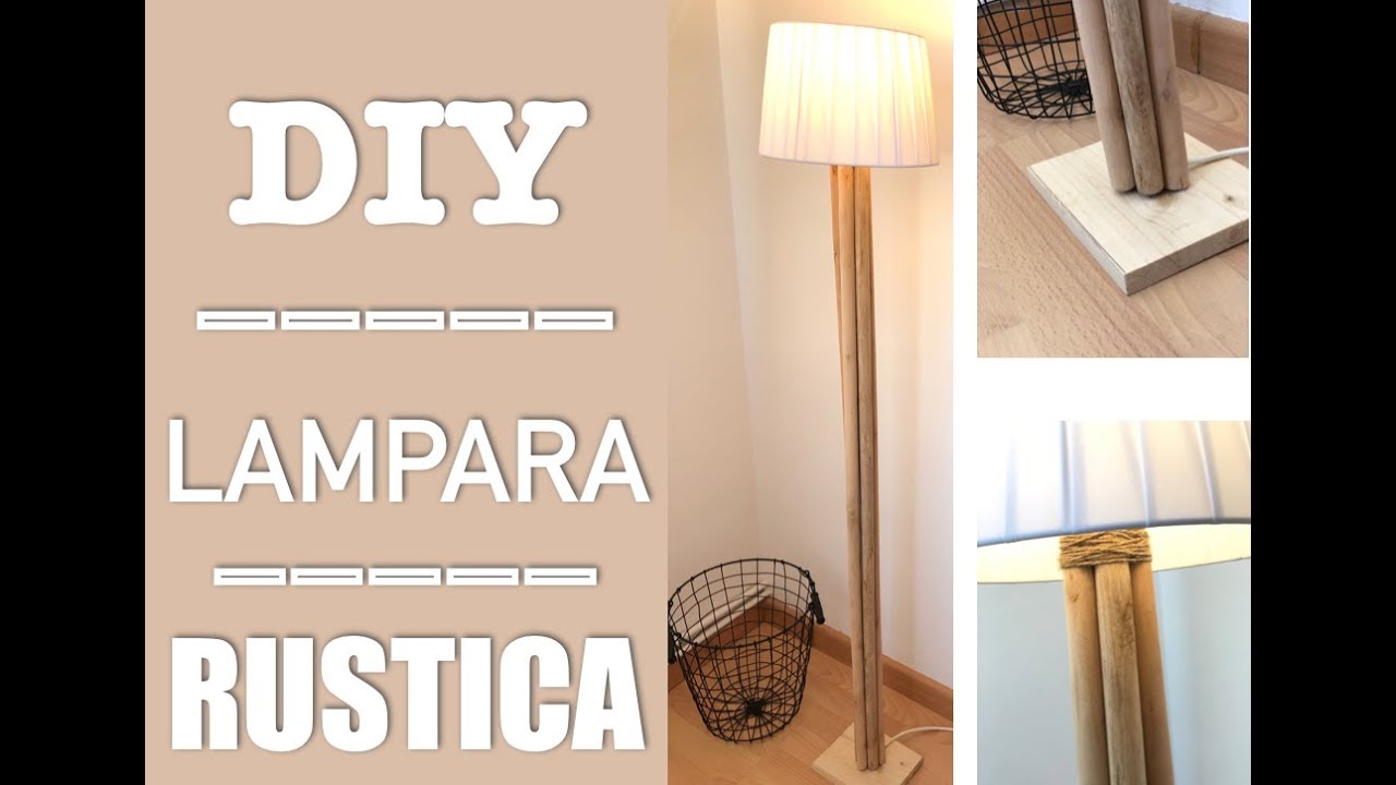 DIY LAMPARA RUSTICA DE 5 ESCOBAS DE MADERA | SUPER ECONOMICO!