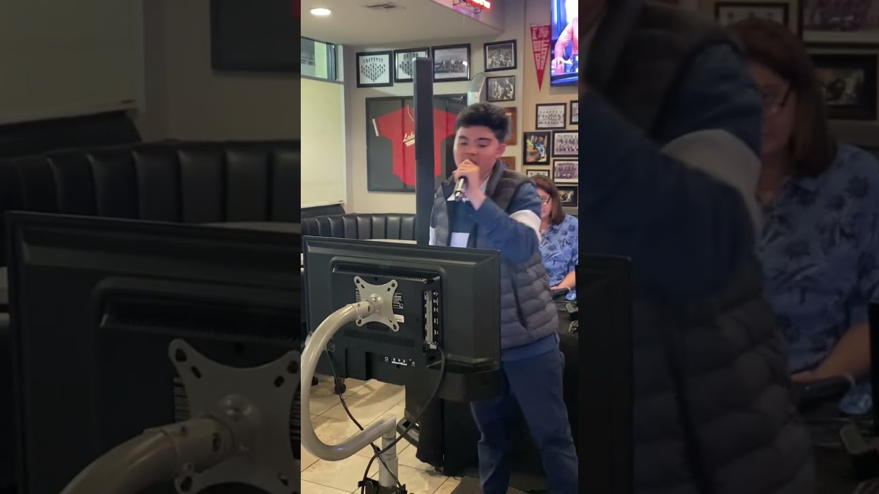 Here’s a video of Karl singing can’t take my eyes off you by Frankie Valli