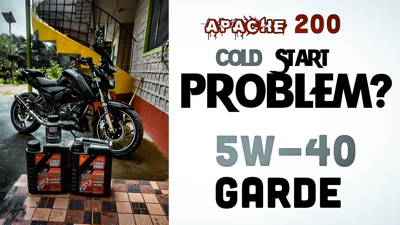 TVS Apache 200 COLD START Problem? Solved? - 5W-40 Engine Oil