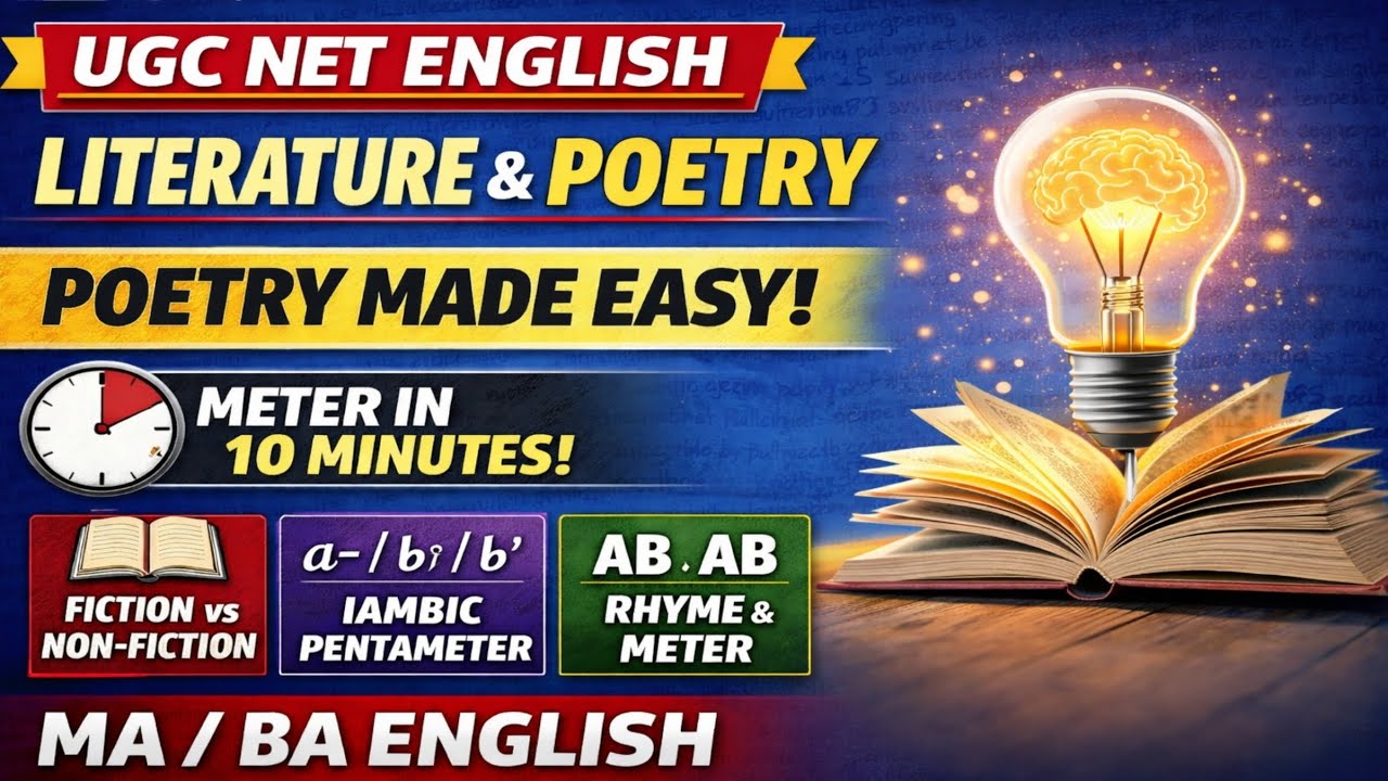  What is Literature & Poetry? Meter, Rhyme, Iambic Pentameter Explained| UGC NET| MA| BA| English