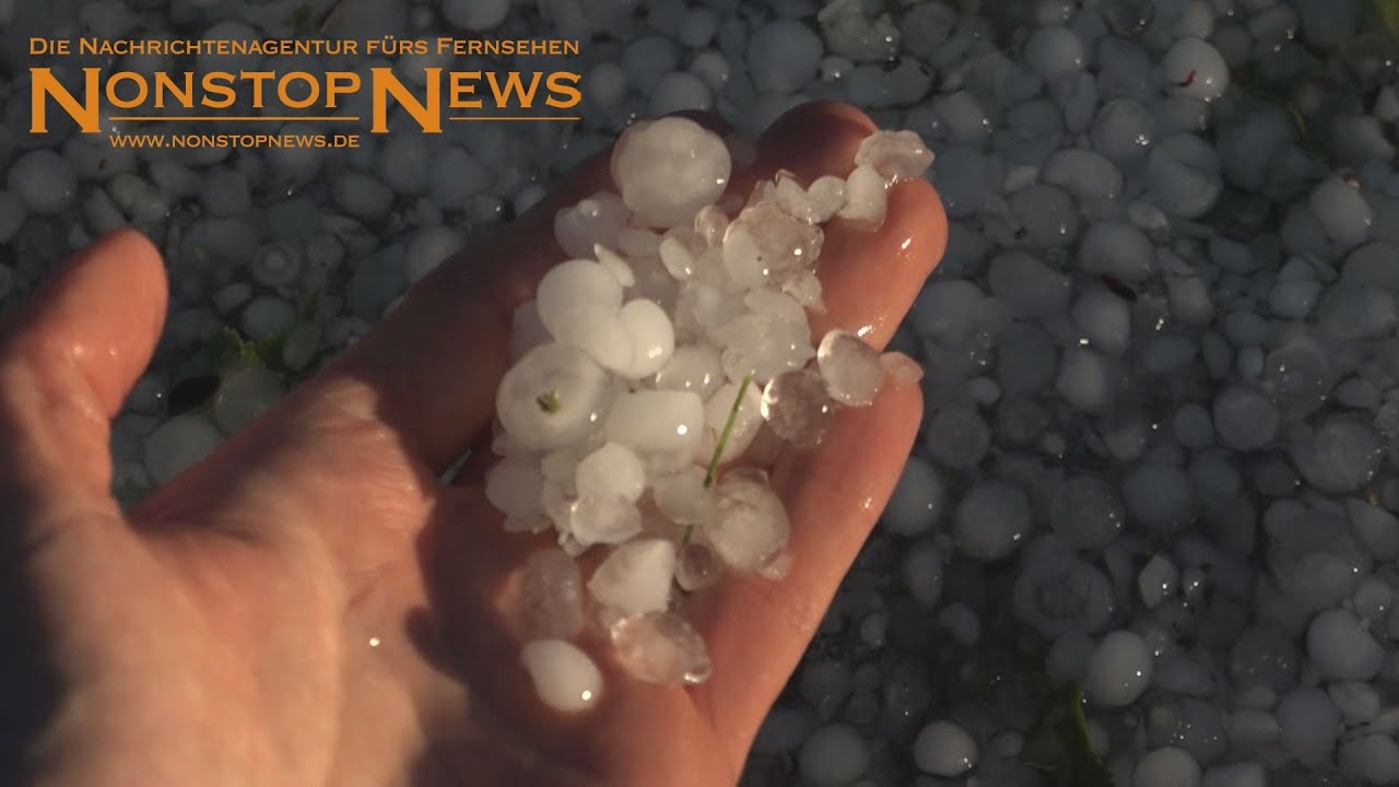 Gewitterzelle zog über Ostfriesland - Bis zu 4cm große Hagelkörner in Pewsum