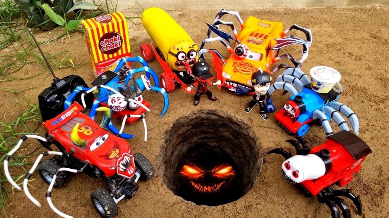 Bermain Kereta Api Hantu Laba-Laba, Thomas and the Friends Mobil Laba-Laba, Mobil Hantu, Boboiboy 24