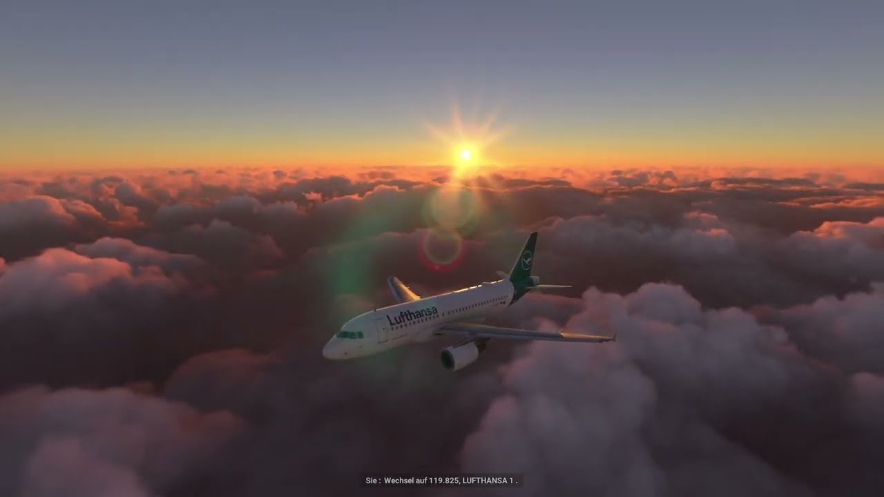 FS2020 Flug mit A319 ( Hamburg - Frankfurt/Main ) German Stream