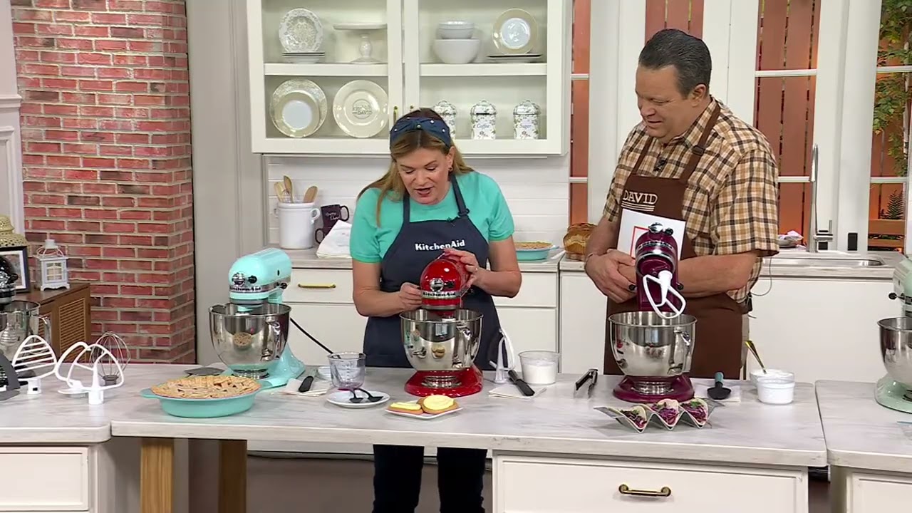 KitchenAid 5-qt Artisan Stand Mixer w/ Pastry Beater and Flex Edge on QVC