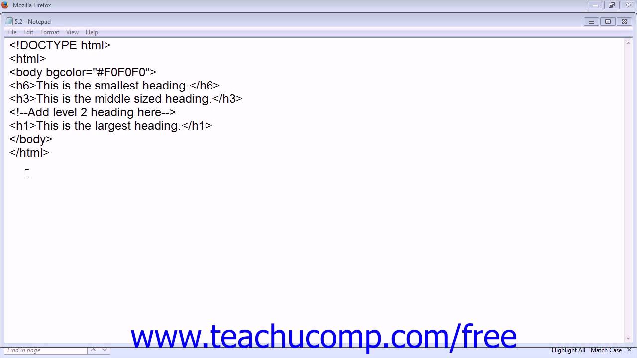 HTML5 and CSS3 Tutorial Comments Training Lesson 5.2