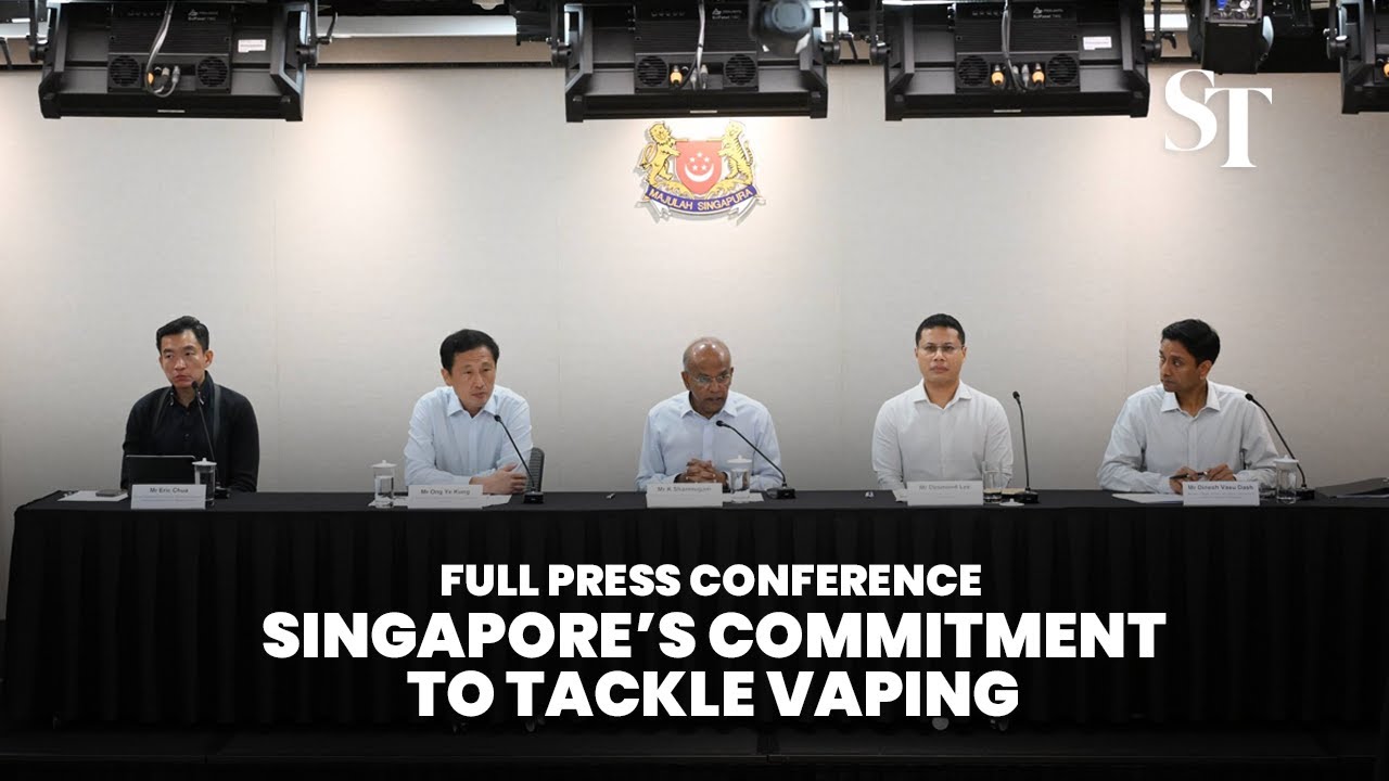 [FULL] Singapore’s commitment to tackle vaping | Ministerial press conference