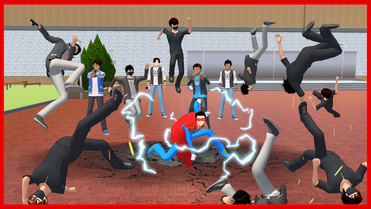 Superman Action Scenes || SAKURA School Simulator