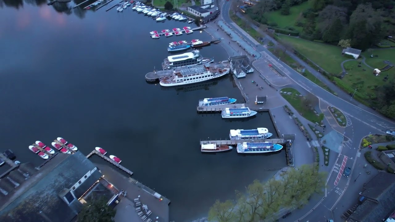 Buttermere & Bowness at Dusk the Lake District From Above