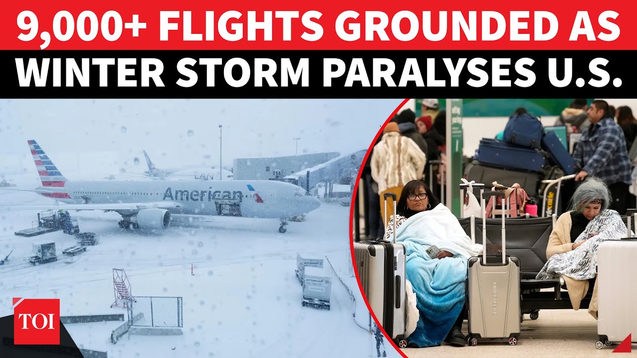 US Declares Emergency: 9000 Flights Cancelled, Highways Closed As Weather Fury Hits Holiday Travels