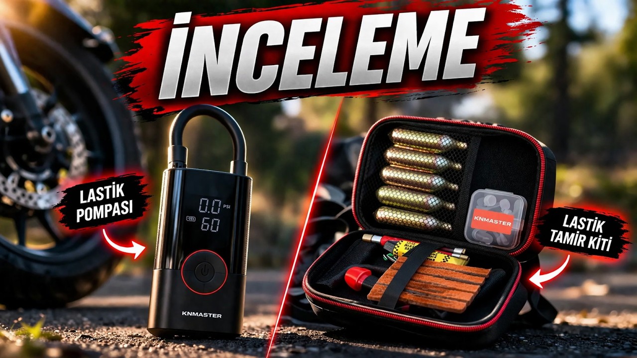 Lastik Hava Pompası İnceleme | Knmaster LP200 ve Lastik Tamir Kiti Kullanımı