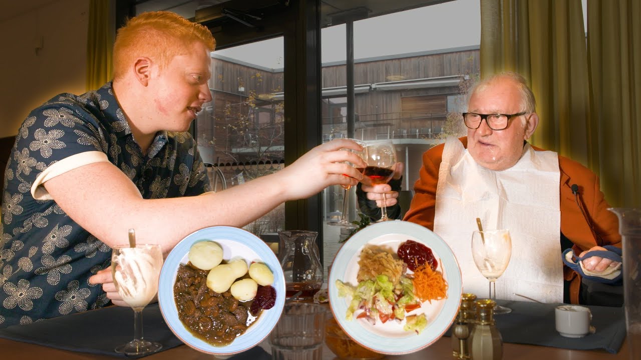 Testar maten på ett svenskt äldreboende