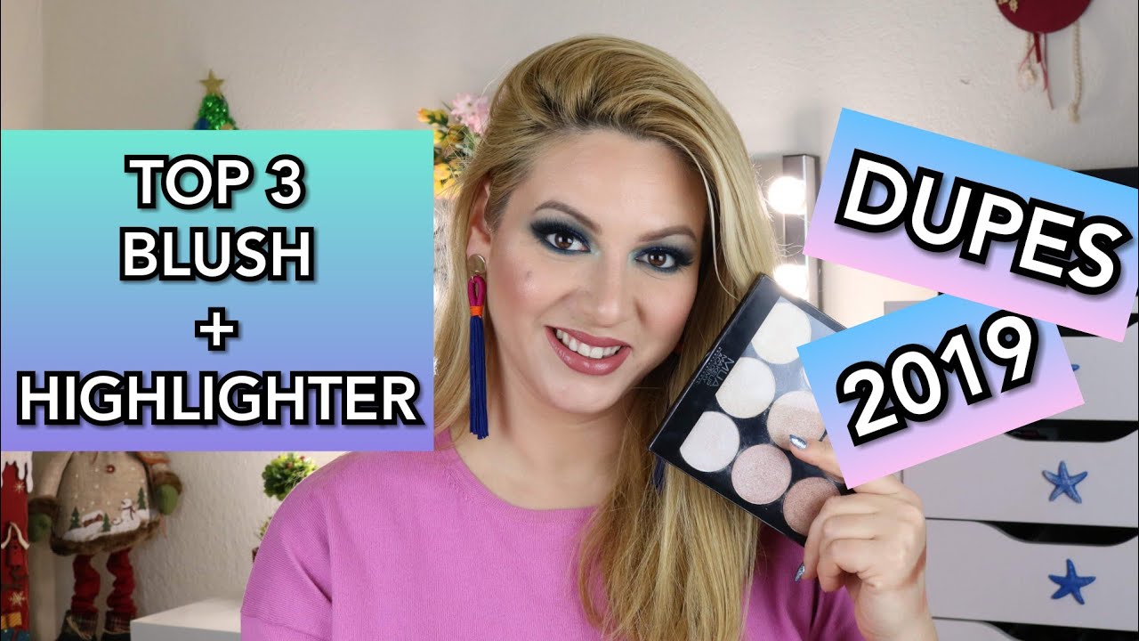 TOP 3 HIGHLIGHTERS + BLUSH 2019 | lilouko