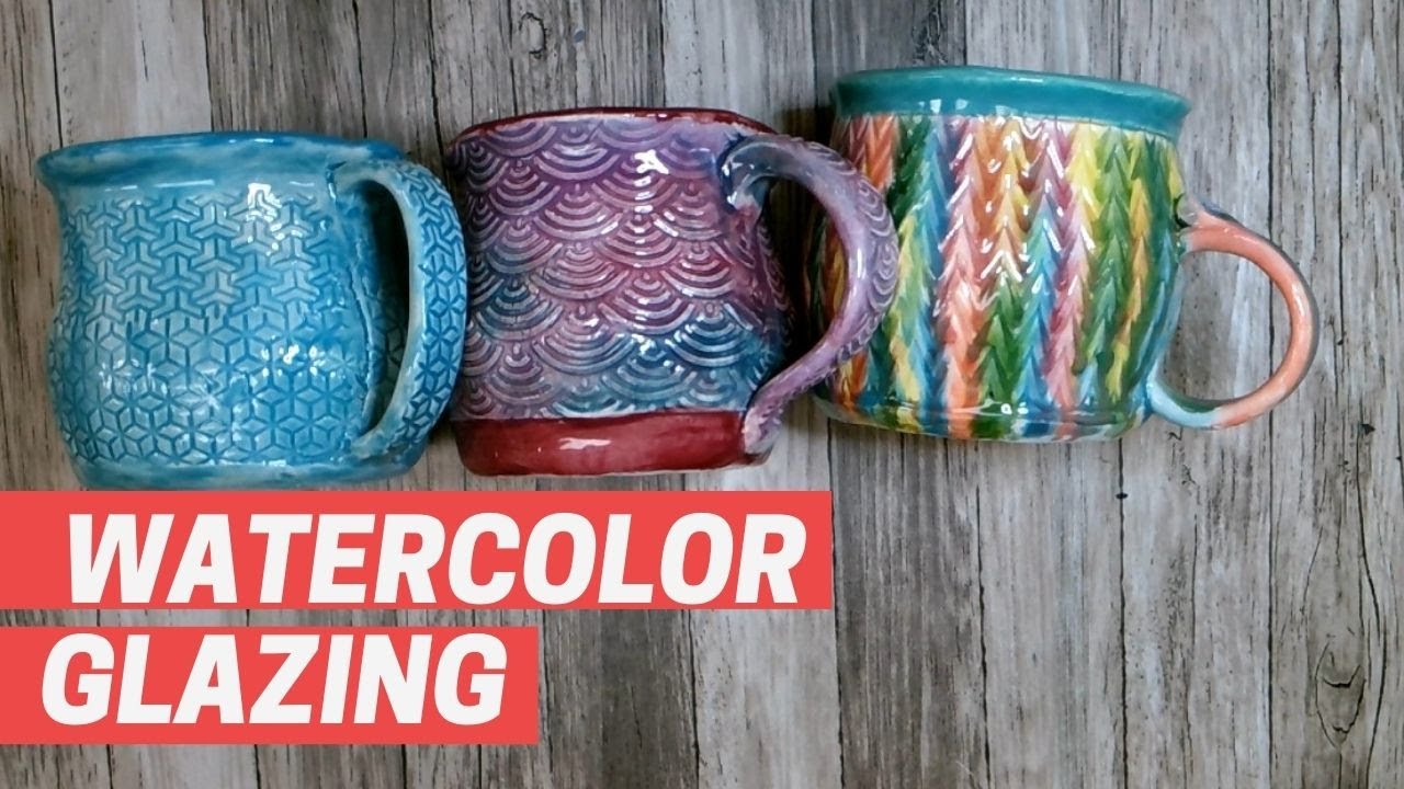 Underglaze watercolor technique | Beginning ceramics