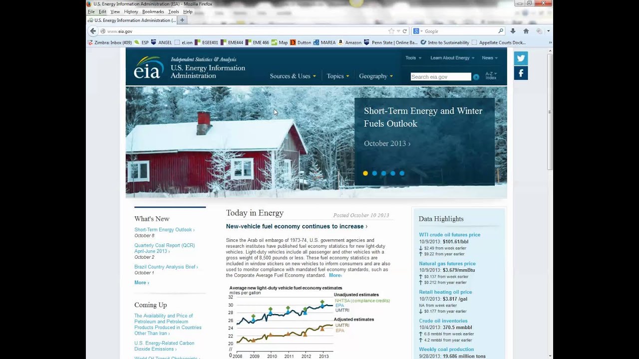 Locate and Download the EIA Table