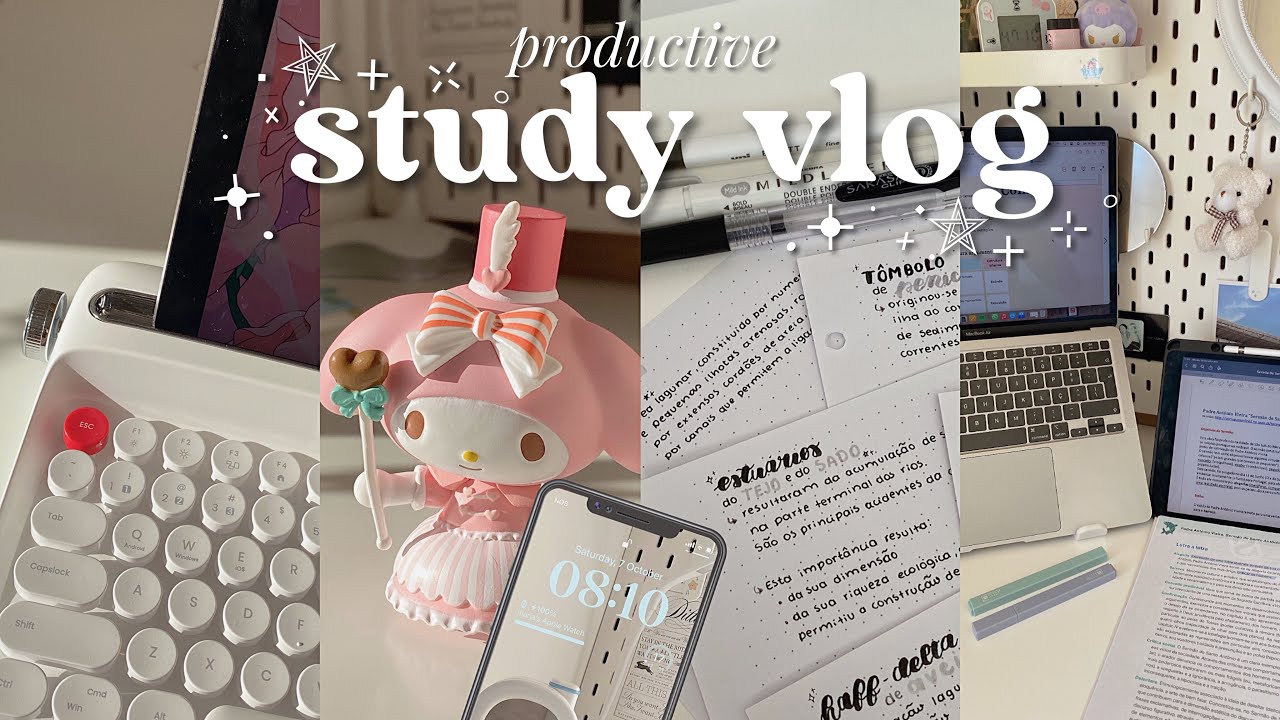 productive study vlog 🔗 lots of note-taking, studying, being productive