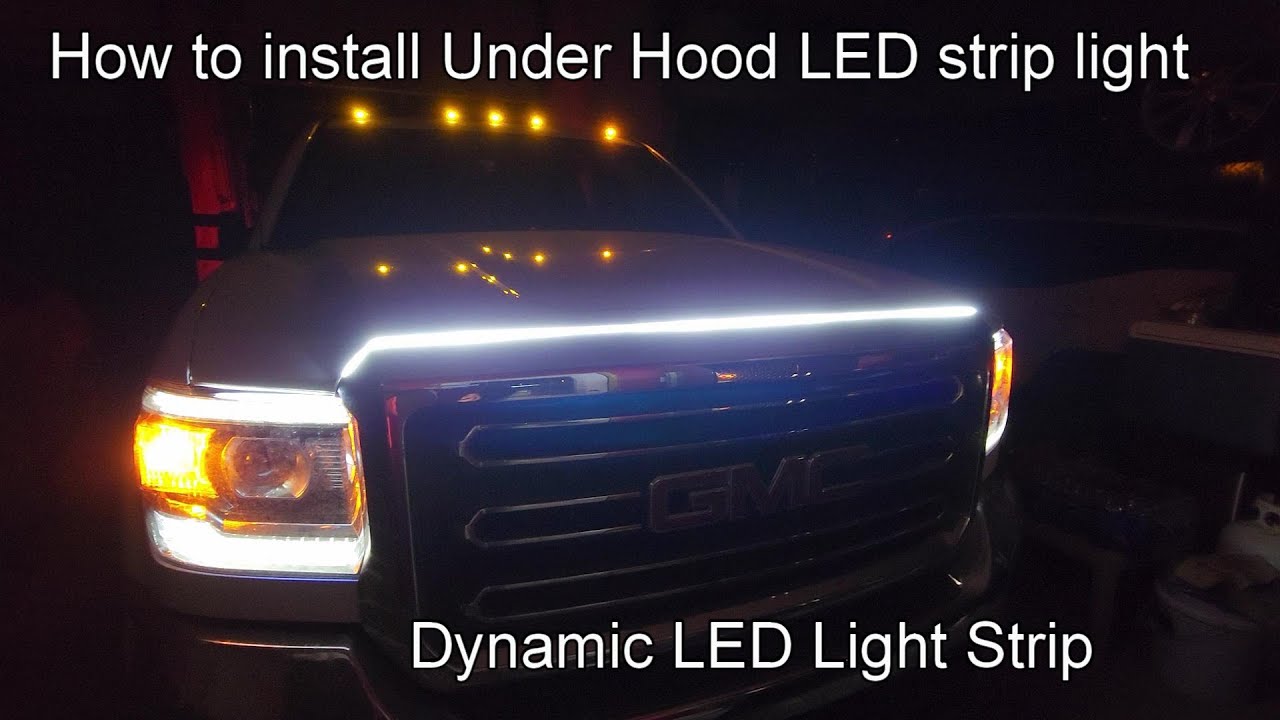 How to Install Hood LED Lighting strip - 2019 GMC Sierra 2500HD