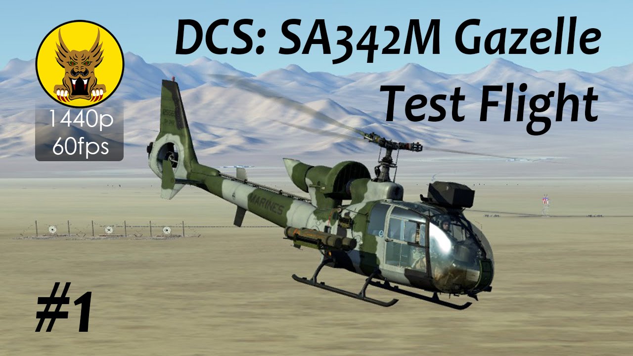 Test Flight - DCS: SA342 Gazelle #1 - Overview, Handling, Cockpit Fam