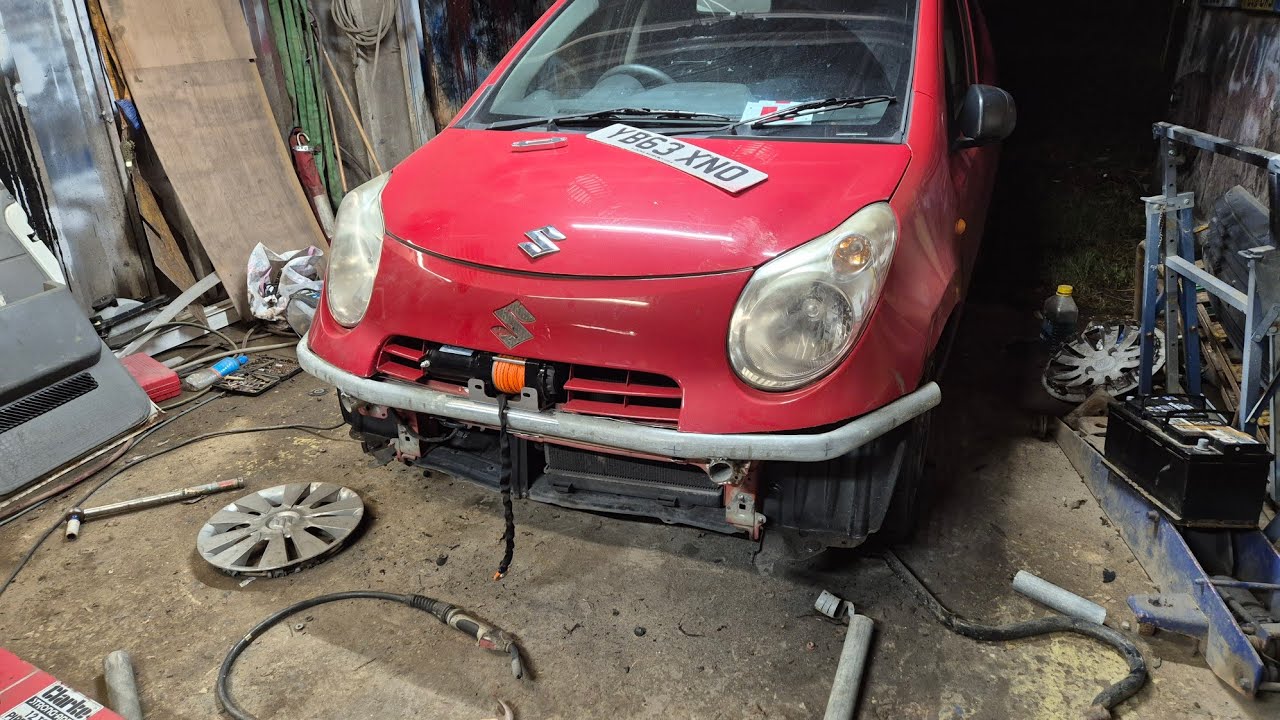 Turning a suzuki alto into an off roader part 1 winch and bumper