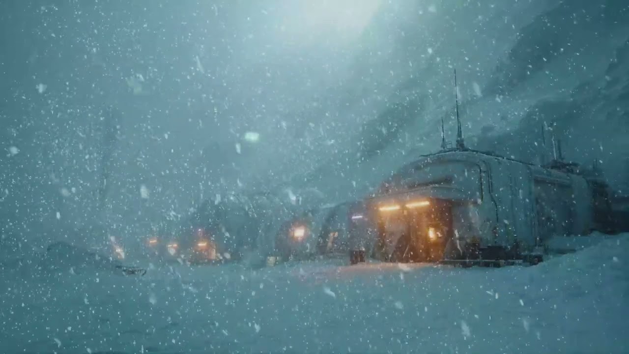 Relaxing Arctic Outpost Blizzard Ambience for Study and Focus — 3 Hours of Sci-Fi Wind Sounds