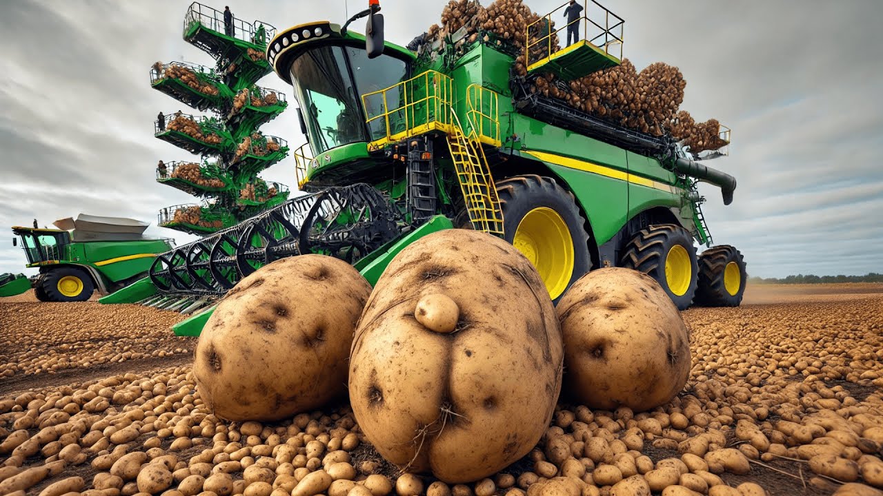 How American Farmer Harvest 68,3 Million of Tons of Potatoes | Farming Documentary