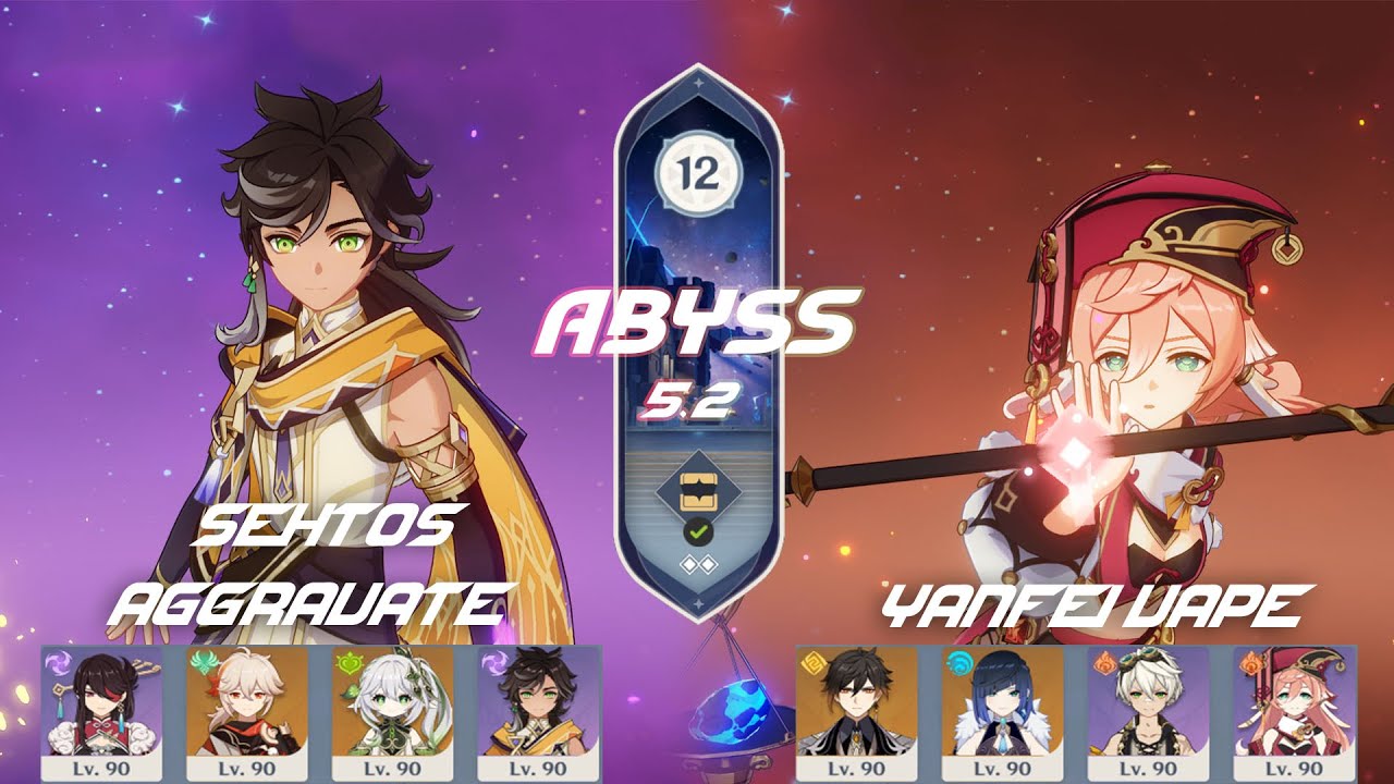 Sethos Aggravate | Yanfei Vape - Spiral Abyss 5.2 Genshin Impact
