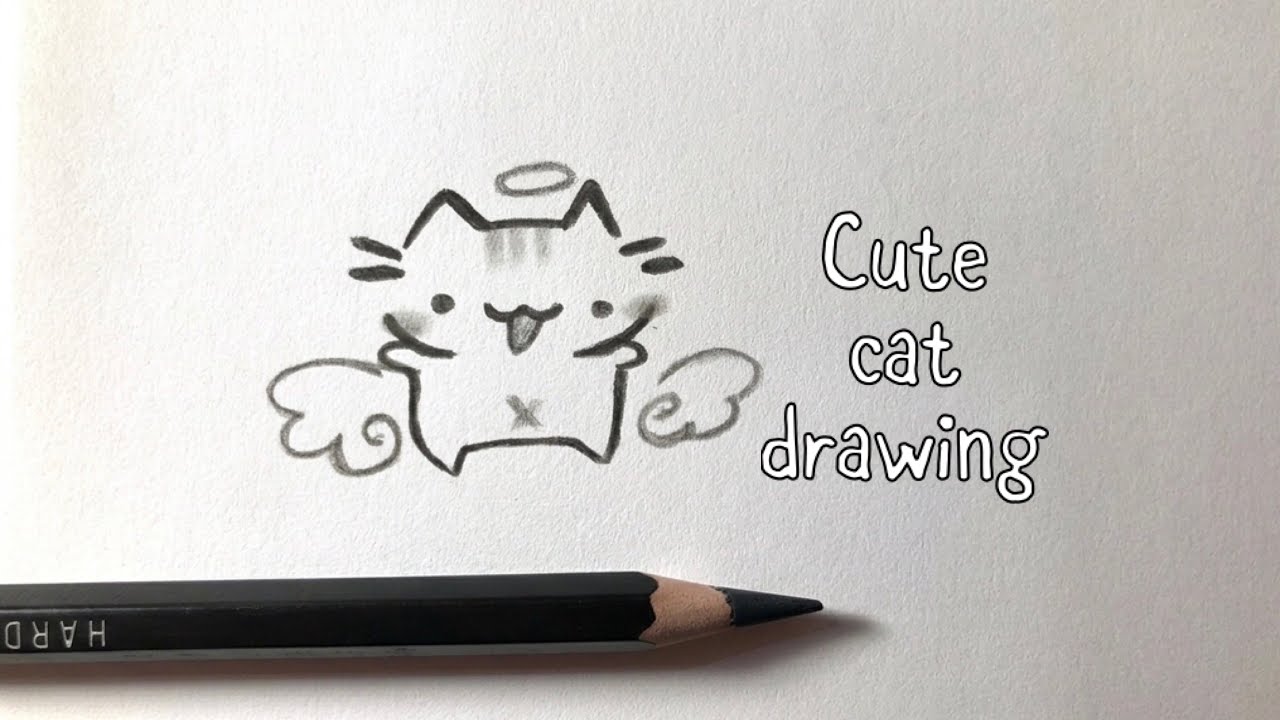 How to draw a cute cat easily 