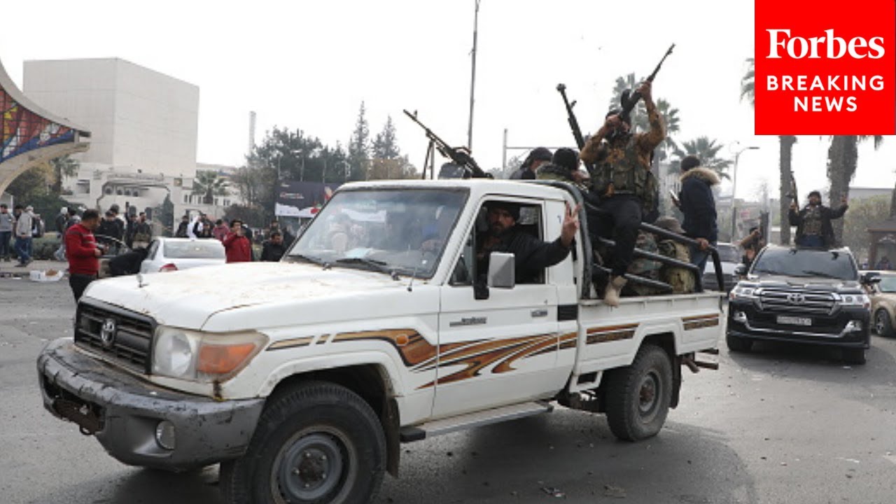 Rebels Celebrate Collapse Of Assad Regime In The Streets Of Damascus, Syria