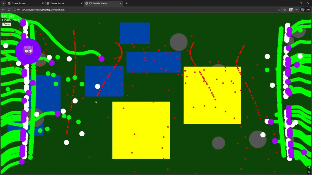 [FLASH WARNING] Can Copilot AI Make Games? Part Five, Episode 1: Zombie Survival