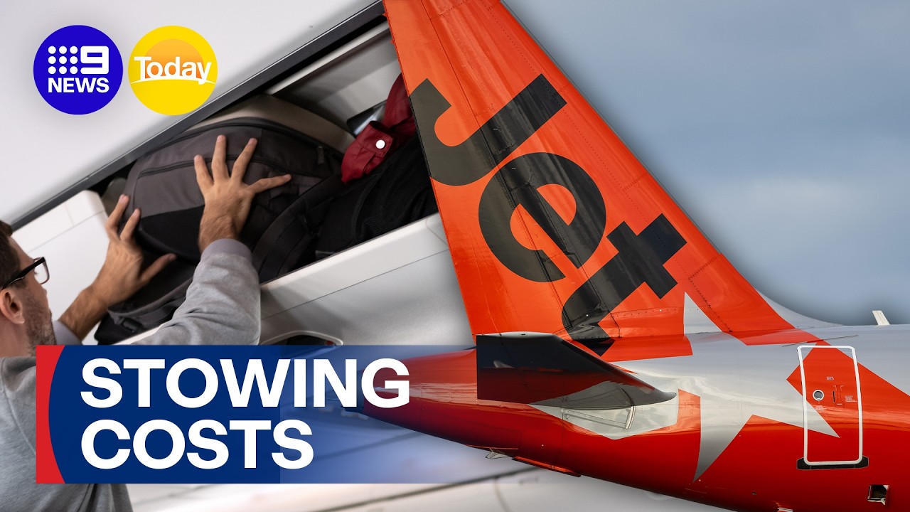 Jetstar to charge for overhead baggage fee | 9 News Australia