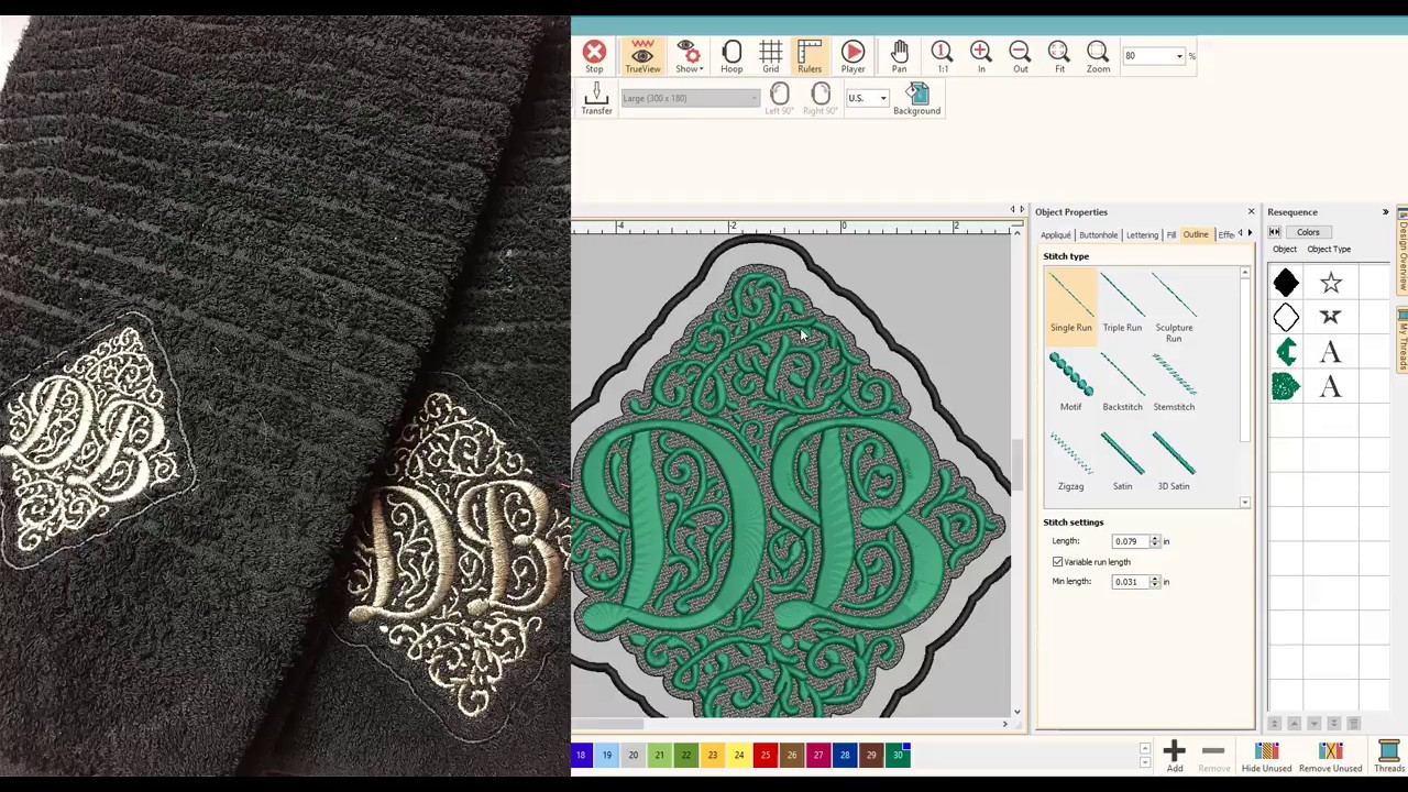 Hatch Embroidery:Use the Hatch Smash and monogram a towel for a gift😍