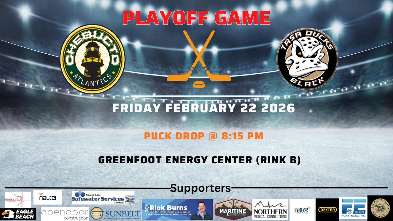 Chebucto Chargers @ TASA Ducks Black - Live on Sunday Feb 22 2026