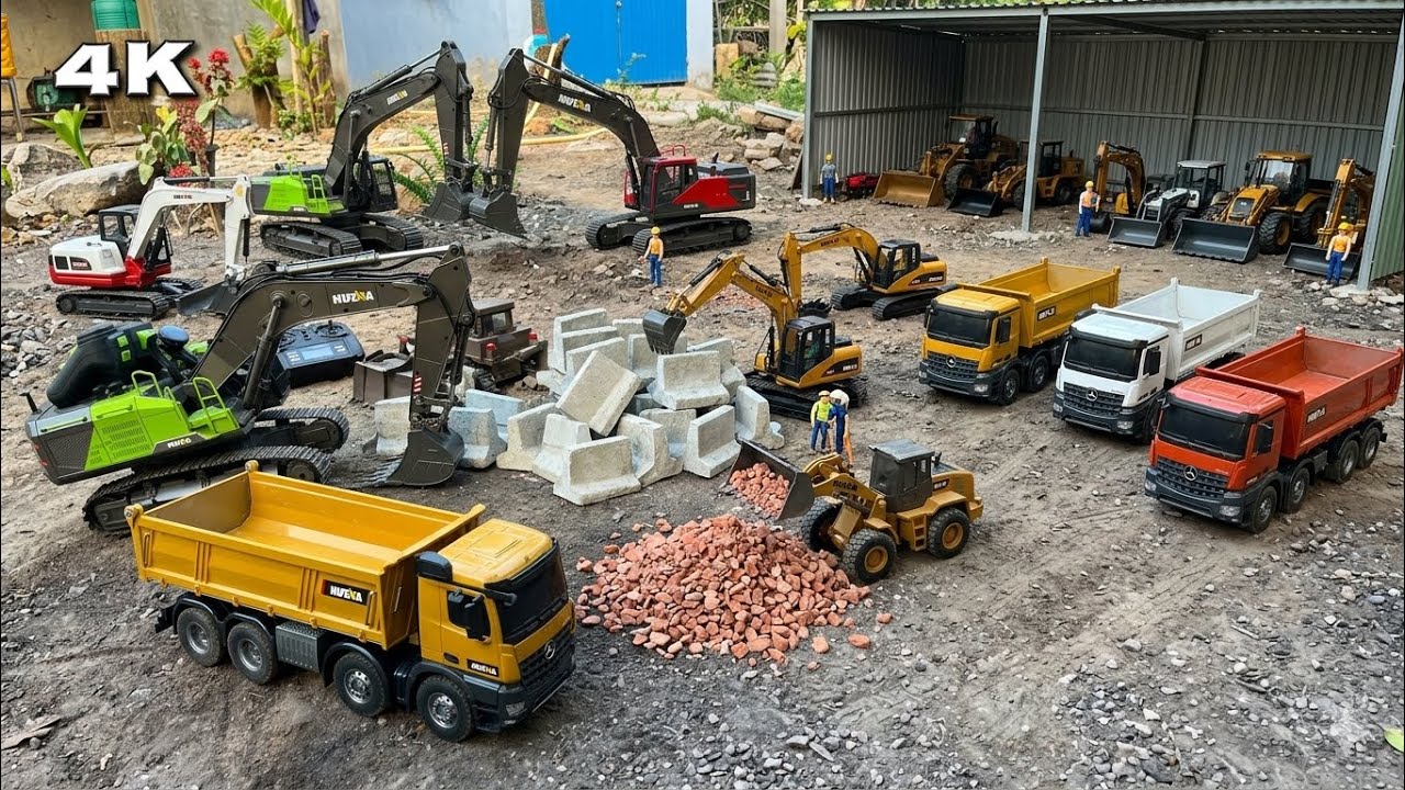 R/C #vdo57⁉️dump truck RC huina 1536 Scale 1:14 Excavator 1593 scale 1:14 Bulldozers 1554 scale 1:16