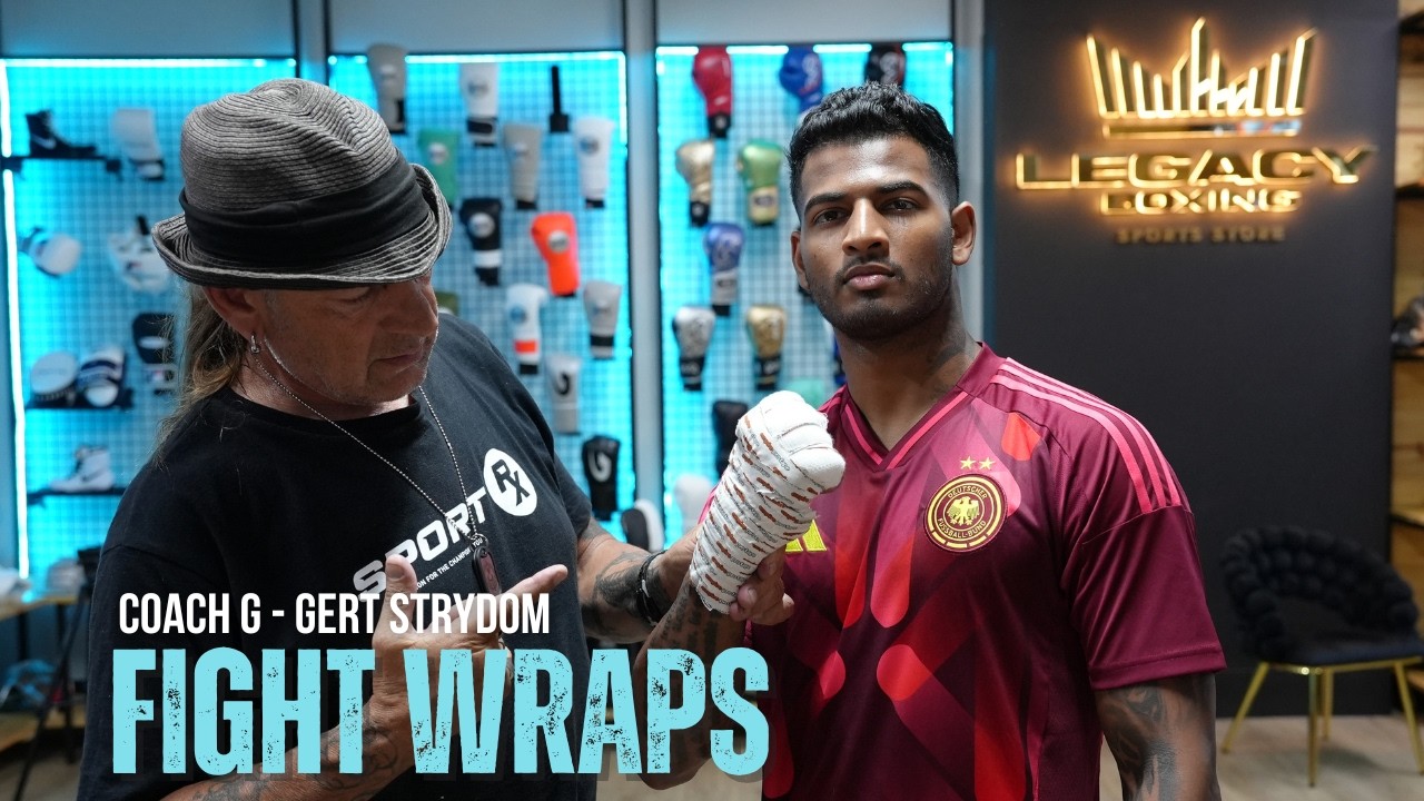 How to do Hand Wrapping for Fight Night Tutorial by Gert Strydom - Coach G