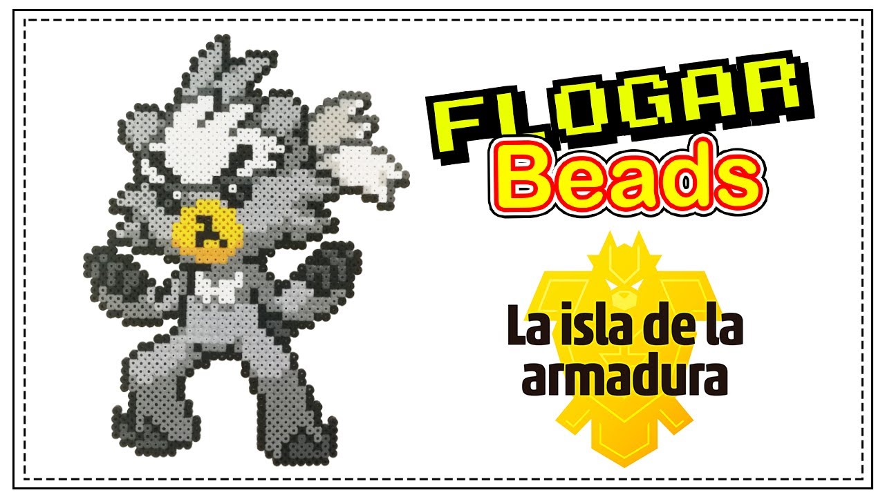 KUBFU POKÉMON ESPADA con HAMA BEADS (Perler Beads Tutorial) - FLOGAR BEADS