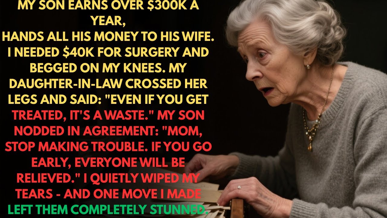 I Needed $40,000 For Surgery, My Daughter In Law Said, “Even If You Get Treated, It’s A Waste ”