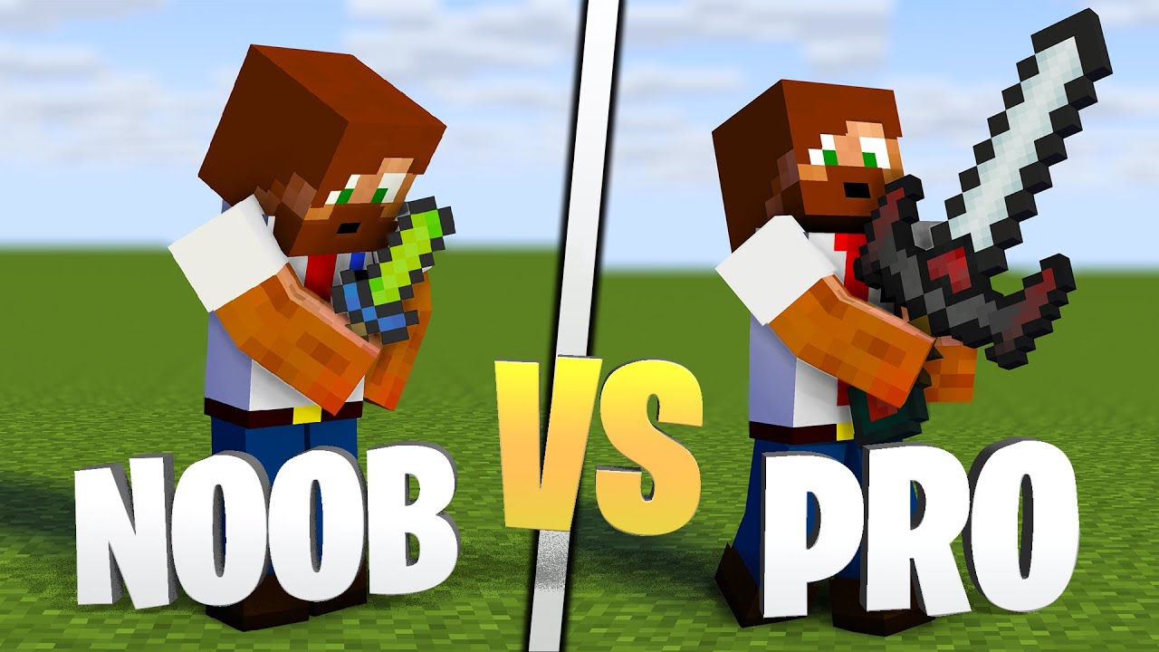 Noob eller Pro? Välj ditt vapen i Minecraft!