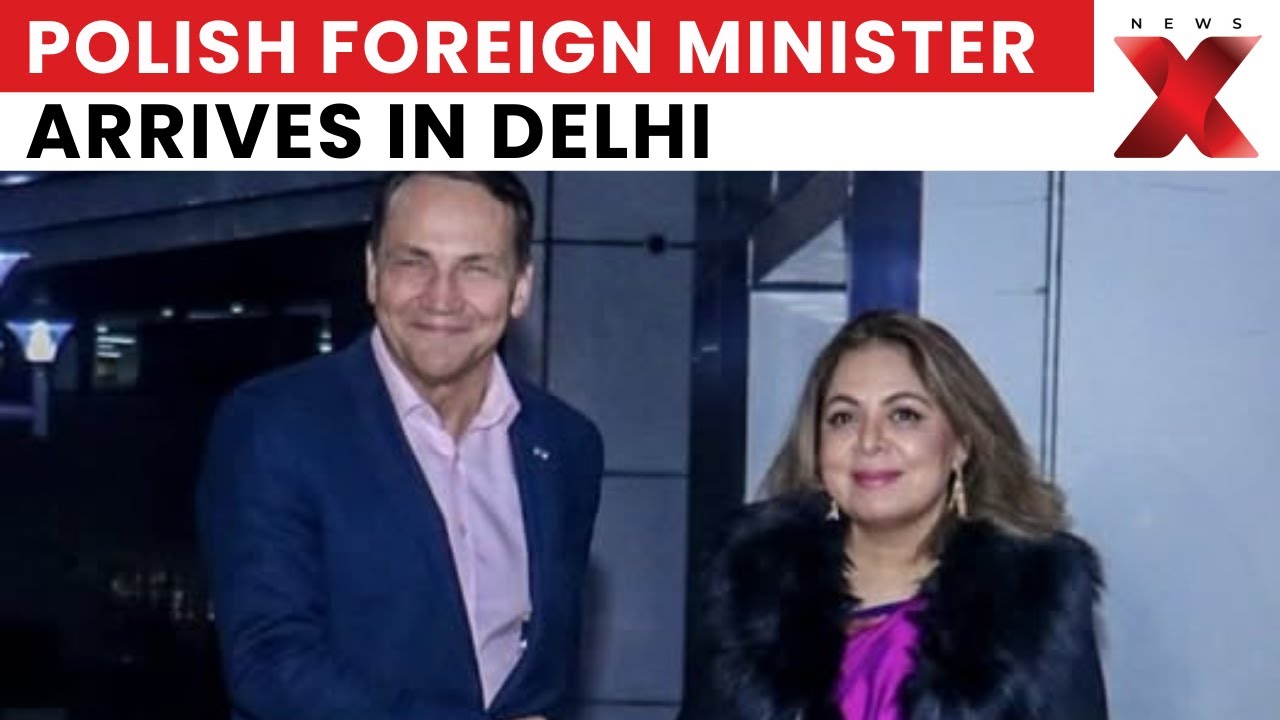 Polish Foreign Minister Radoslaw Sikorski Arrives In Delhi After Jaipur Visit