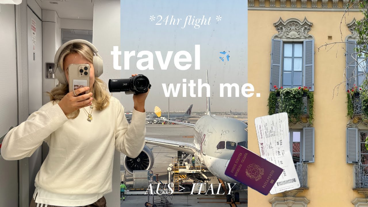 solo travel with me to italy ✈️ airport vlog, what's in my carry-on + tips for anxious travellers