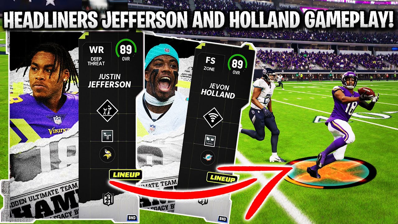 88 SPEED JEFFERSON IS INSANE! HEADLINERS JUSTIN JEFFERSON AND JEVON HOLLAND GAMEPLAY! | MADDEN 23