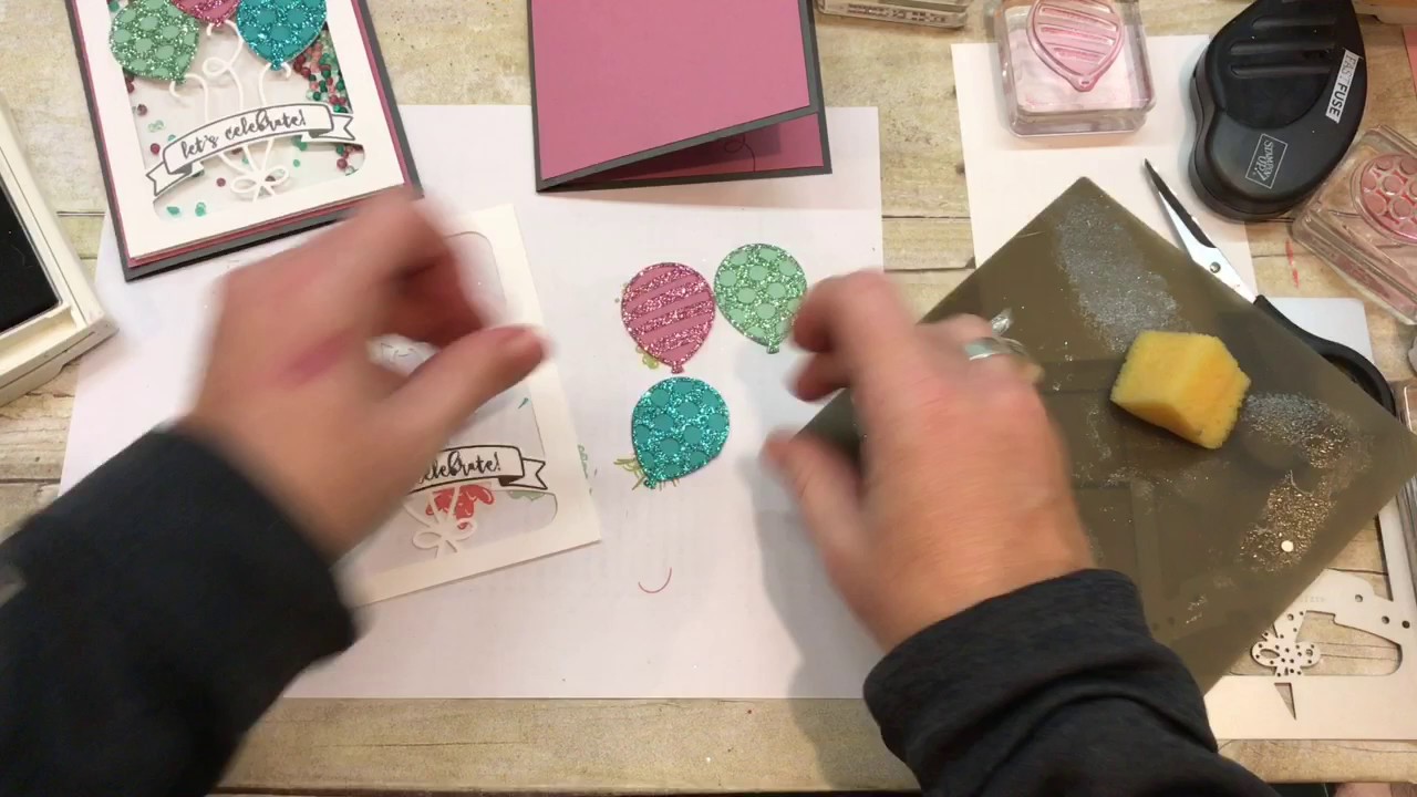 Как сделать открытку-шейкер на день рождения с помощью Balloon Adventures от Stampin Up