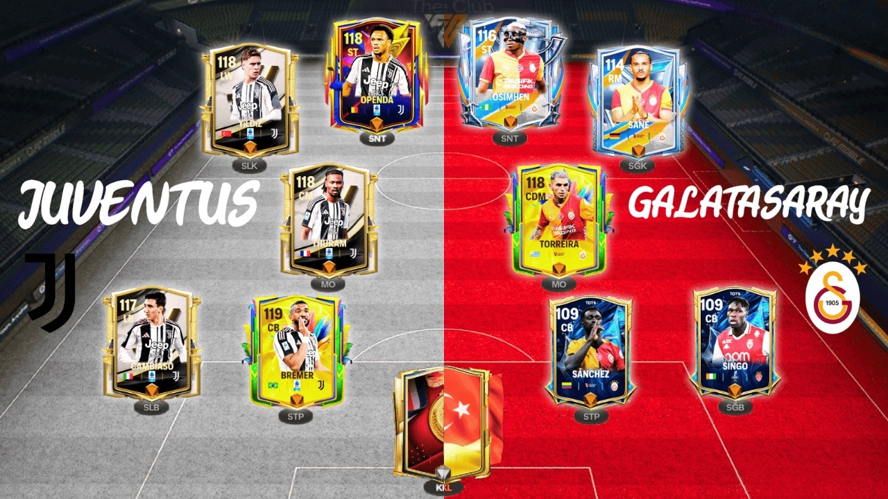 ŞAMPİYONLAR LİGİ MAÇINA ÖZEL GALATASARAY KADROSU VS JUVENTUS KADROSUNU KAPIŞTIRDIM! FC Mobile 26