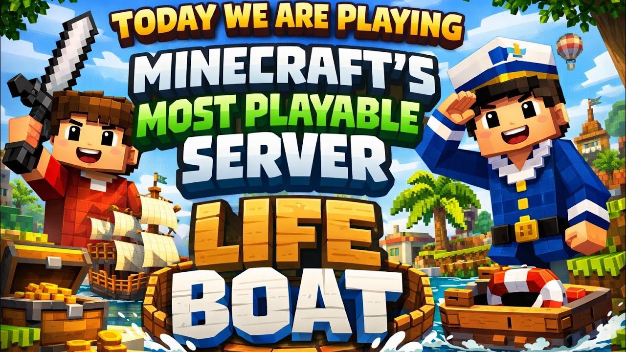 Today we are playing minecrafts most playable server Life Boat