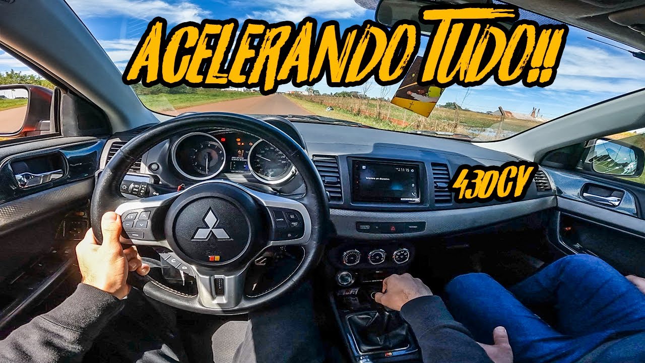 ACELEREI O LANCER EVO X COM CAMBIO MANUAL!!🔥🚀 SOLTA MUITO FOGO