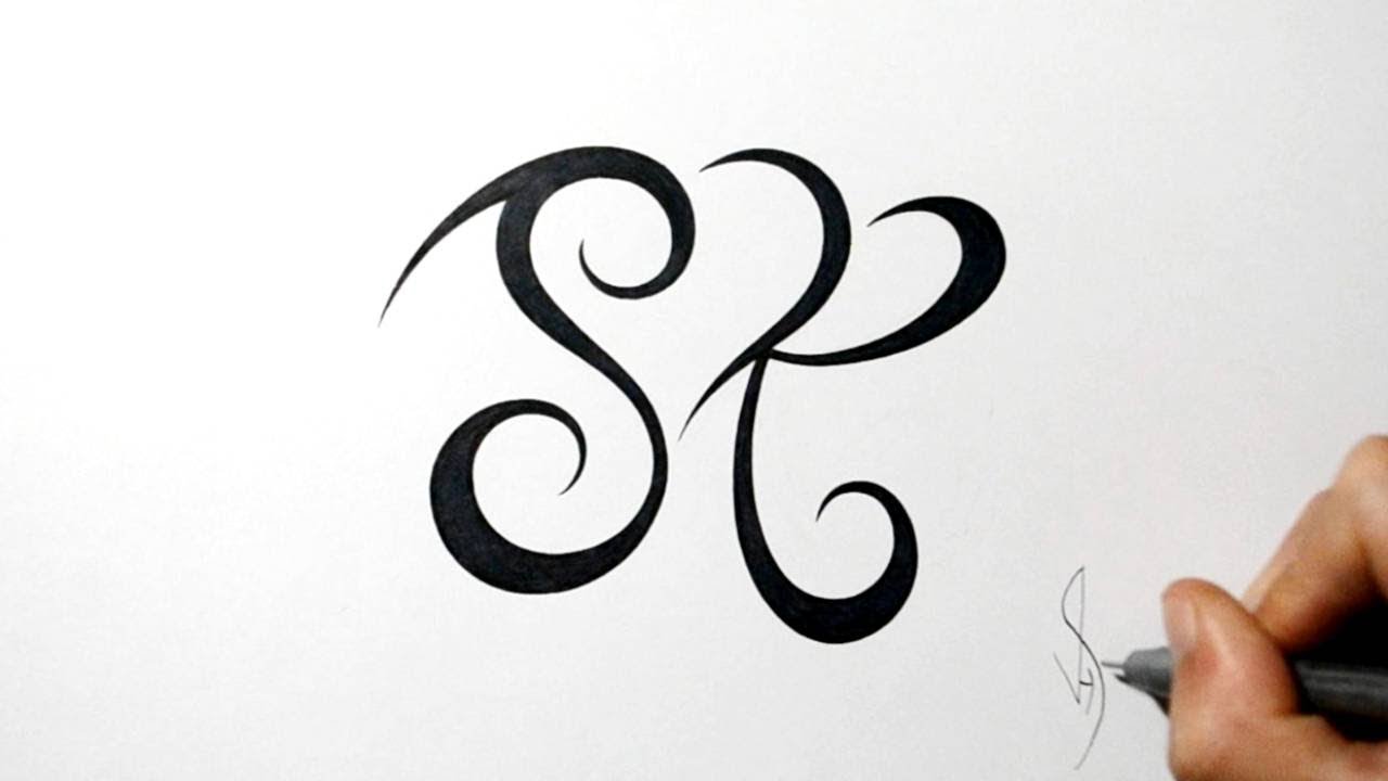 Combining Initials S and R with a Heart Design