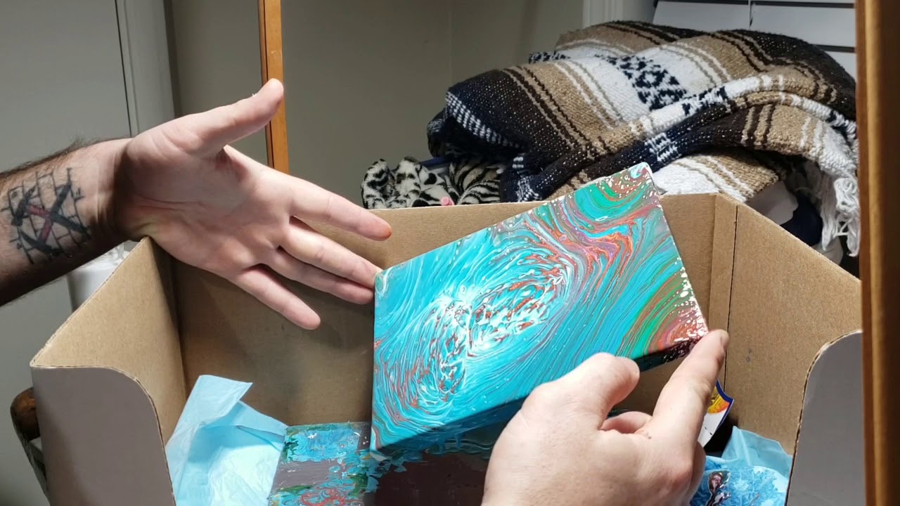 Paint Kiss Pouring & Soulmates Paint Pouring on Canvas