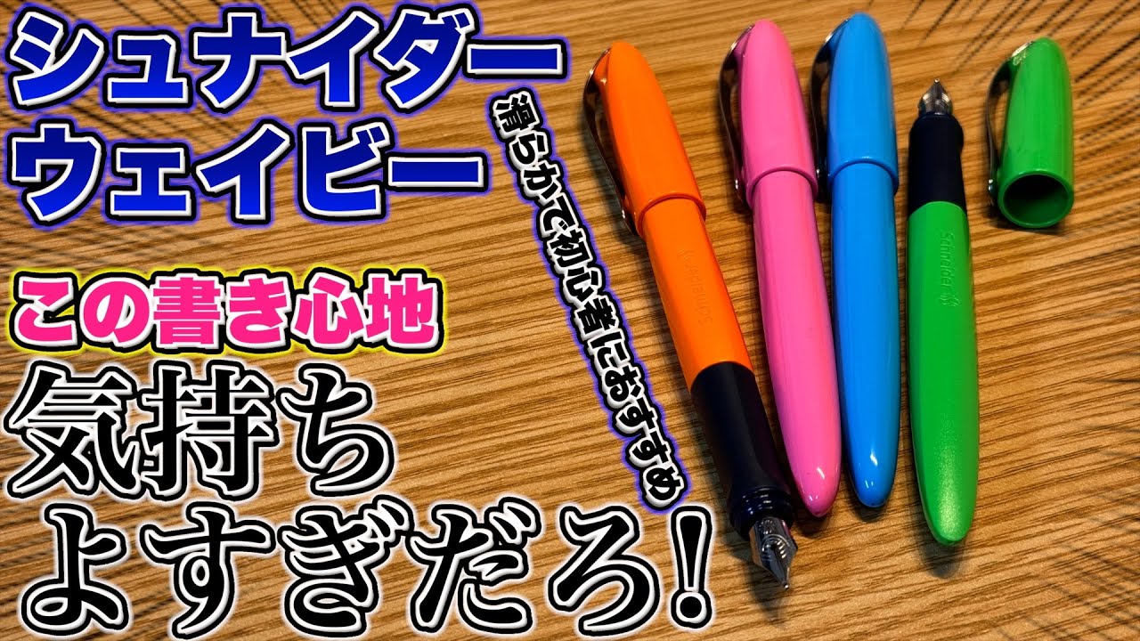 【滑らかさ最高】シュナイダー ウェイビー この書き心地気持ちよすぎだろ！初心者におすすめの万年筆。