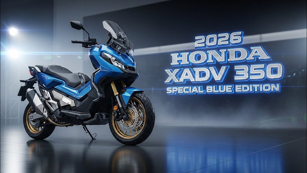 Наконец-то вышел Honda X-ADV 350 Special Blue Edition 2026 года – идеальный скутер для городских ...
